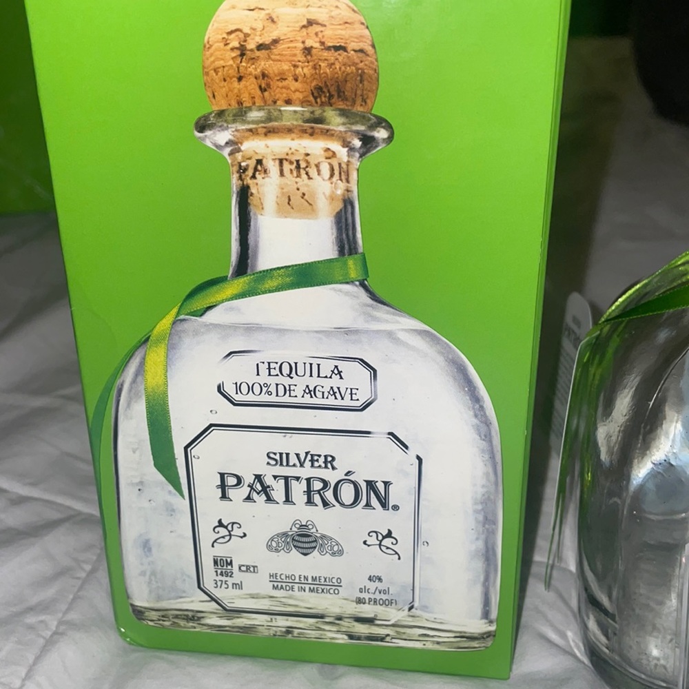 Empty patron bottle with box 375ml